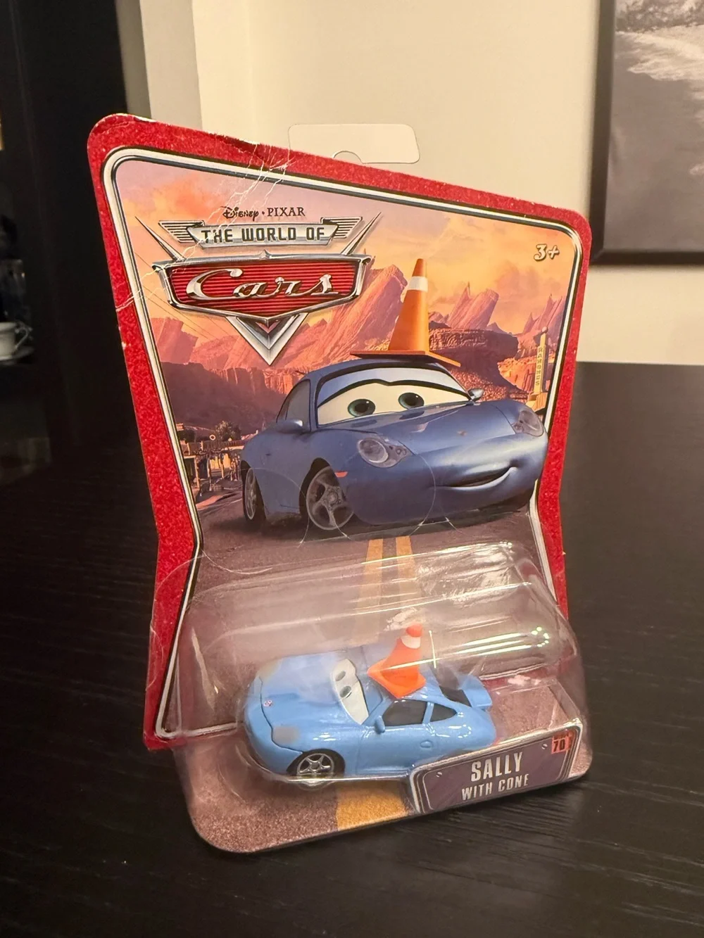 Pixar Cars Sally Diecast Toy Car Sally with Cone on Head Sealed Unopened Flawed